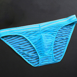 S - BRIEFS - SEE THROUGH -  BLUE  - SIZE XL - SW-W200**