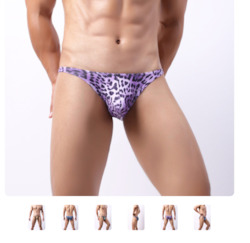 S - BRIEFS - LEOPARD PRINT - PURPLE XXL - SJ-MEN-LPPXXL**