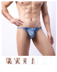 S - BRIEFS - LEOPARD PRINT - BLUE - XL - SJ-MEN-LPBXL**