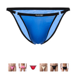 S - BRIEFS -  ADJUSTABLE SIDES - BLUE - SJ-MEN-BU**