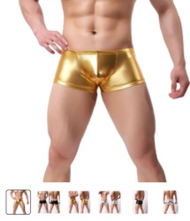 S - BOXERS - WET LOOK - GOLD BOXERS XXL  - SJ-MEN-WLGBXXL**