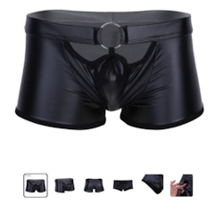 S - BOXERS - WET LOOK - RING FRONT - XL - SJ-M-TRUNKS-3**