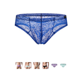 S - BRIEFS - LACE - BLUE - SIZE XL - SW-W200**