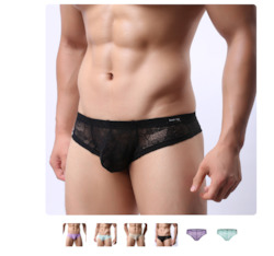 S - BRIEFS - LACE - BLACK - SIZE XL - SW-W200**