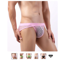 S - BRIEFS - FISHNET - PINK - SIZE XL - SJ-M-ASST**