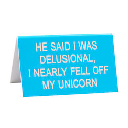 S - DESK SIGN - UNICORN - 122770**