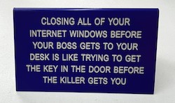 S - DESK SIGN - CLOSING ALL YOUR ....  - 186907**