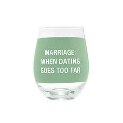 7B - HAND PAINTED WINE GLASS - MARRIAGE - 115542**