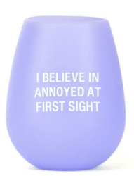 7A - SILICONE WINE GLASS -  I BELIEVE IN ... - 127781**