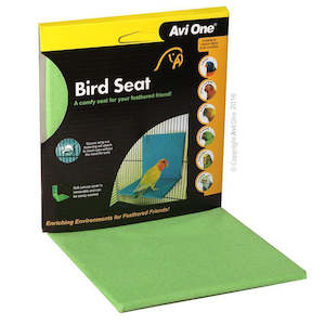 Animal - live: Bird Seat Green- Attach to Cage For Comfort