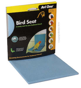 Animal - live: Bird Seat Blue - Attach to Cage For Comfort.