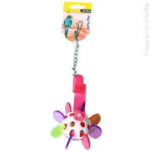 Animal - live: Acrylic Bird Toy With Bell. Colourful & Fun