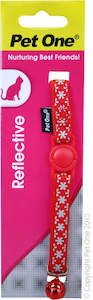 Pet One Cat Collar Red 10mm. 15-22.5cm