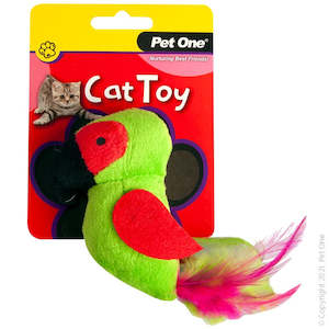 Animal - live: Pet One Cat Toy - Plush Parrot Green 10cm