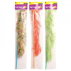 Animal - live: Pet One Cat Toy. Wand With Tail & Bell