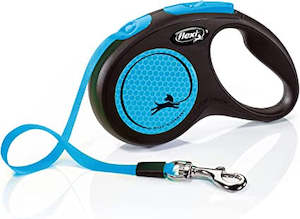 Flexi Neon Reflective Dog Lead 5M Med (Blue)