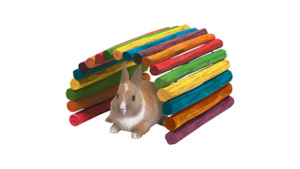 Tropical Sticks Large. Wooden Rabbit Accessory