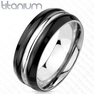 SILVER LINE 8MM MEN'S WEDDING RING