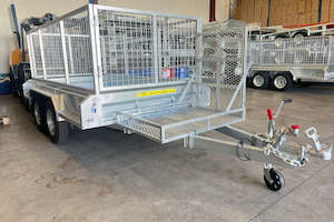 10x5 Heavy Duty Tandem Trailer with Lawnmower Cage