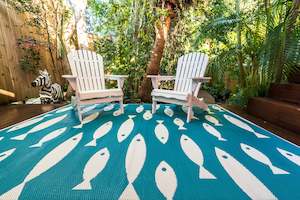 Outdoor Rug - Hamptons Style Schooling Fish