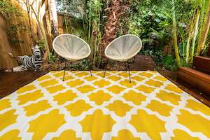 Outdoor Rug - Morocco Yellow And White