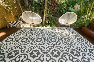 Outdoor Rug - Lisboa Grey And White