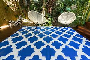 Outdoor Rug - Morocco Blue And White