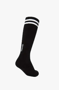 Clothing: Double Letter Knee Socks_Black