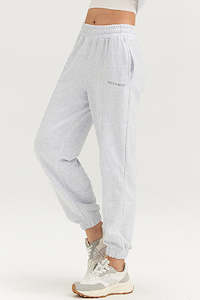 Clothing: Pintuck Jogger Pants_Melange Gray