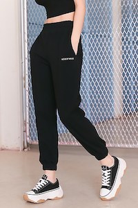 Pintuck Jogger Pants_Black