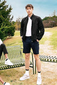 Clothing: Elastic Golf Shorts_Easy Navy