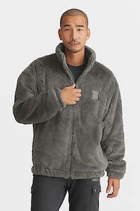 Overfit Reversible Fur Jacket_Mud Gray