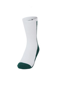 Half Colour Crew Socks_Jasper Green