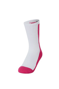 Half Colour Crew Socks_Fuchsia Pink