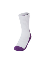 Clothing: Half Colour Crew Socks_Purple Heart