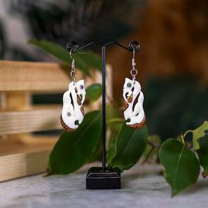 Manaia Bone Earring With Stain