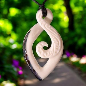 Internet only: Bone Koru Twist Pendant