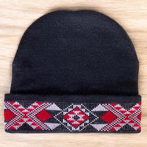 Red Taniko Beanie