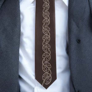 Internet only: Black Māori with Kowhaiwhai Necktie