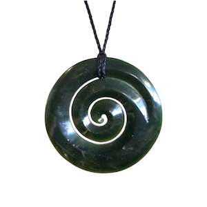 Internet only: XL Pounamu Spiral Koru Pendant