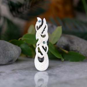 XL Bone Manaia Pendant