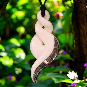 Bone Double Twist Pendant