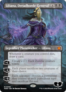 Toy: Liliana, Dreadhorde General (Borderless) [Foundations]