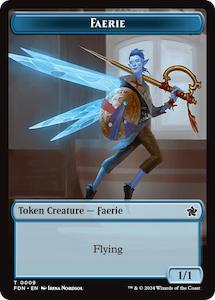 Toy: Faerie // Fish Doubled-Sided Token [Foundations Tokens]