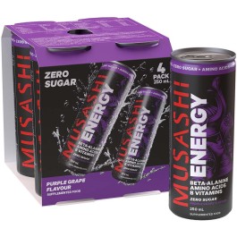 Musashi Energy Drink 250ml (4 Pack)