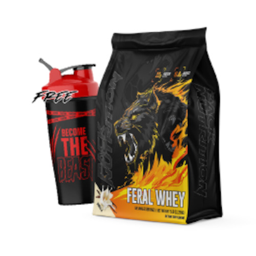 Pack Nutrition Feral Whey Protein 5lb + Shaker