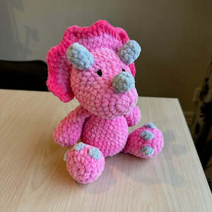 Children's activities: Crochet Triceratops Plushie pink