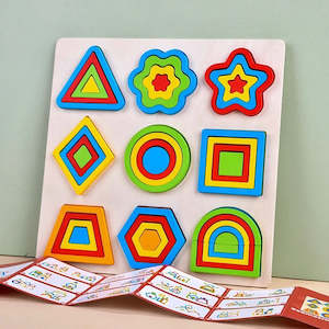 Wooden Shapes Puzzle geometric