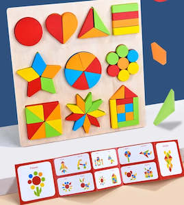 Wooden Shapes Puzzle segments