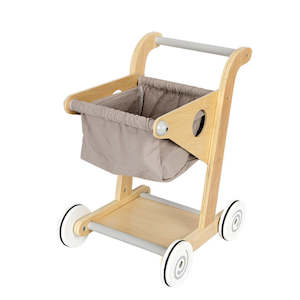 Wooden Toy Shopping Trolley